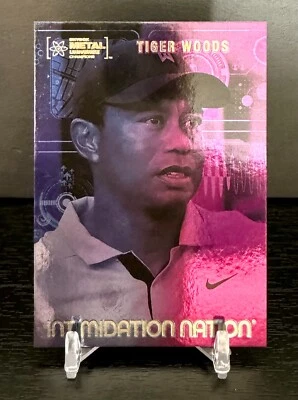Tiger Woods  2022 Skybox Metal Universe Champions Intimidation Nation #IN10 - Image 1 of 2