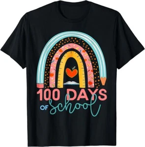 100th Day Of School Teacher 100 Days Smarter Boho Rainbow T Shirt Men Women Kid - Picture 1 of 5