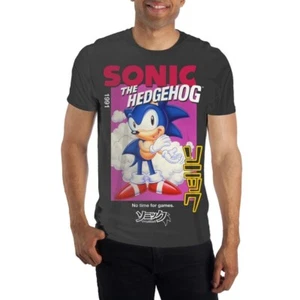 T-shirt unisex Sega Sonic The Hedgehog Kanji, antracite, extra large - Foto 1 di 3
