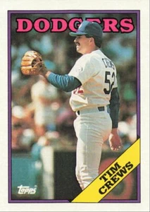 1988 Topps Baseball Tim Crews Los Angeles Dodgers #57 - Picture 1 of 2