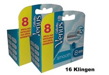 16 Gillette Venus smooth Klingen Rasierklingen Aloe Ersatzklingen