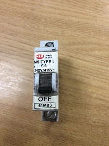 MEM M9 Type 3 6A 240V/415V 61MB3 Used BS3871 - Picture 1 of 2
