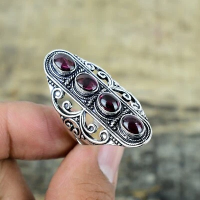 Amethyst Cab 925 Sterling Silver Gemstone Handmade Ring Jewelry Ring Size 7~RR-1 - Изображение 1 из 4