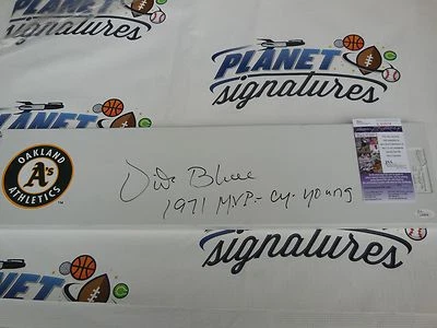 Vida Blue signed Oakland A's Athletics pitching rubber w/ MVP Cy Young JSA COA  - Image 1 of 4