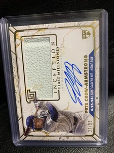2024 Topps Inception First Milestones Pete Crow-Armstrong Auto 31/99 1st HIT HR - Bild 1 von 3