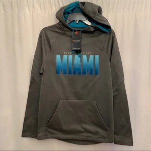 Fanatics Herren Miami NFL Super Bowl LIV Hoodie Gr. S Grau Blau Grafik Neu - Bild 1 von 6