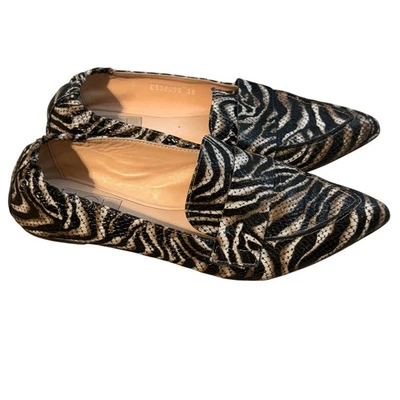AGL Italy Women Animal Print Pointed Toe Loafers Flats Shoes Size 39 - Image 1 of 4