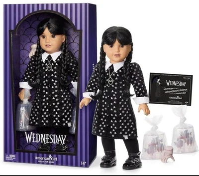 American Girl 18-inch Doll Wednesday Addams Collector Doll with Black Hair
