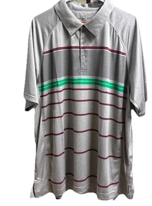 Echo Glen Golf Short Short Sleeve Gray Green Maroon Stripes Men’s Size XXL - Picture 1 of 5