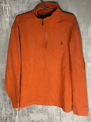 Polo Ralph Lauren Sweater Mens L  1/4 Zip Small Pony Sweatshirt Vintage - Image 1 of 4