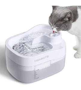 Cat Water Fountain, 3L/101oz Wireless Pet Fountain, Dockstream P337-White - Picture 1 of 7