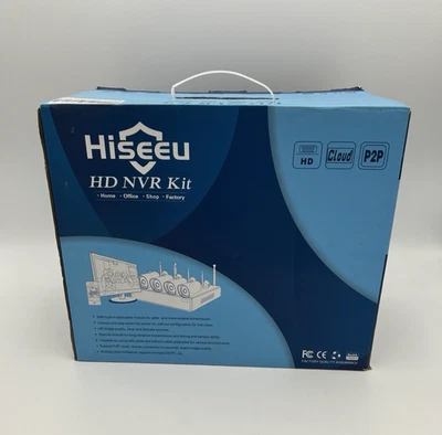 Hiseeu 8WNKIT-4HB612-1T HD Wireless Security CCTV 4 Camera Kit 1TB NVR (NEW) - Image 1 of 4