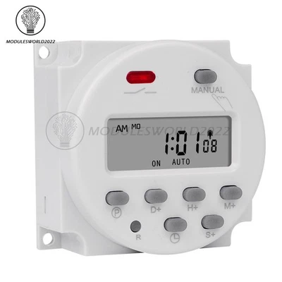 DC12/24V AC110V/220V Timer Switch Digital LCD Programmable Control Time Relay - Image 1 of 4