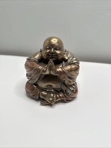 Smiling Laughing Happy Buddha Veronese Design Bronze Finished Statue - Picture 1 of 4