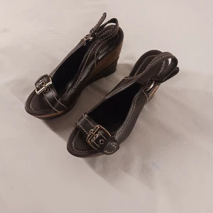 Cuñas Montego Bay Club correas con hebilla marrón para mujer talla 8,5 - Imagen 1 de 11