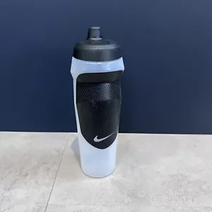Nike Sport Water Bottle Clear Black 600ml New! - Picture 1 of 4