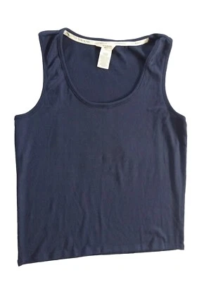 Lucky Brand Women's Large  Stretch Tank Top Modal Blouse Navy Blue - Image 1 of 4
