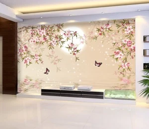 Papel pintado 3D flor luna Q7284 mural fotomural autoadhesivo Kay - Imagen 1 de 11