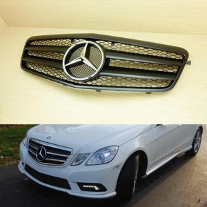 ABS A Look Front Grille Full Mist Black Fit MERCEDES BENZ E-Class W212 2010-2013 - Picture 1 of 5