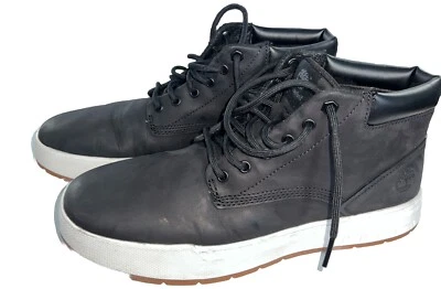 Timberland Maple Grove 皮革 Chukka 黑色靴子男式 9 码 A5PSG,全新带盒 — 第 1/4 张图片