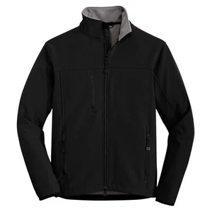 Port Authority J790 Men's Glacier Soft Jacket Black/Chrome 4XL New With Tags - Picture 1 of 9