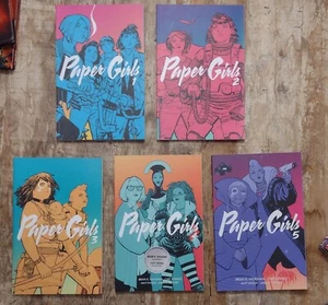 Paper Girls TP Vol.s 1 2 3 4 5 - Run Set - Trade Paperbacks - Image Comics - Picture 1 of 7