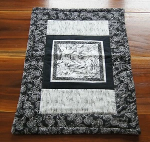 New! Black/White Sketch Themed Decorative Table Topper (20.5" x 14.5") - Picture 1 of 3