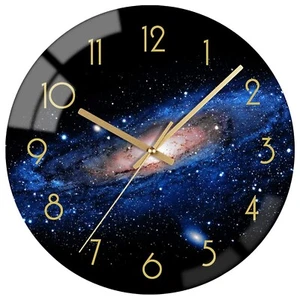 VIKMARI Black Wall Clock 12 Inch Round Silent Non-Ticking Quartz Battery Oper... - Picture 1 of 8