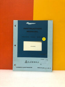 Lambda Regulated Power Supplies LT-800 Series Instruction Manual