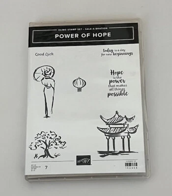 STAMPIN’ UP! • PODER DE ESPERANZA 152305 • 7 SELLOS Pagoda, Linterna, Árbol, Frases Foto 1 de 2