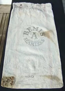Vntg Cincinnati "A" Seamless Extra Heavy Cotton Woven Cloth Flour Sack - Picture 1 of 7