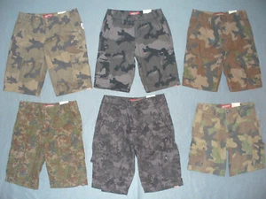 NWT Boys Arizona Camouflage Cargo Shorts w/Adj Waist - U Pick Color + Size - Picture 1 of 8