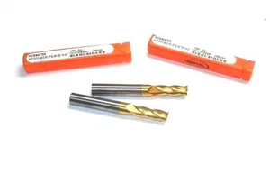 HERTEL Carbide Square End Mills 9/32" 4FL TiN 3/4" x 2-1/2" (2 Pcs) - Picture 1 of 1