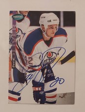 1994-95 Parkhurst #SE60 In Person Auto David Oliver Edmonton Oilers
