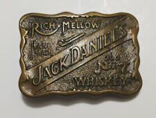 JACK DANIELS No. 7 Whiskey BELT BUCKLE Serial Numbered 1970's Metal VINTAGE RARE