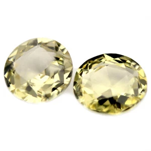 Certified 0.59ct Natural Unheated Beige Sapphire Rose Cut Round Matching Pair - Picture 1 of 2