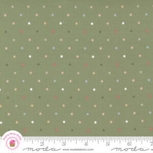 Moda COUNTRY ROSE 5175 14 Green Sage Polka Dots LELLA BOUTIQUE Quilt Fabric