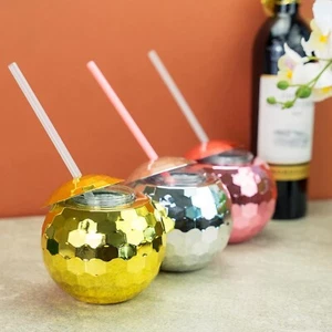 Disco Ball Cup with Straw Bachelorette Hen Party Decoration Hen Do Favour Gifts - Picture 1 of 16