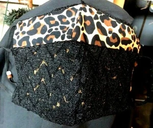 ***Leopard und SPITZE*** WENDBARE Gesichtsmaske aus Baumwolle (Handarbeit) - Bild 1 von 3