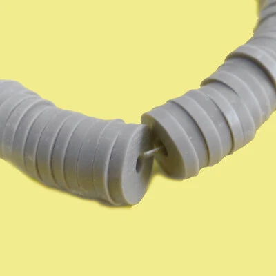 Perlen Polymer Clay ca. 6 mm grau Heishi Spacer ca. 400 Stück nenad-design S86 - Bild 1 von 4