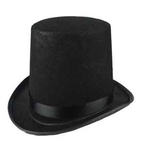 Black Hat Classic Bowler Hat Felt Hat Roaring 20s Costumes Men Men' S Hats - Picture 1 of 12