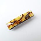  Baltic amber hair barrette for women,  french hair clip  amber mosaic hair pins