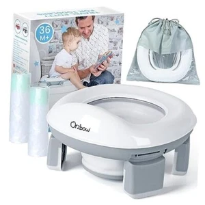 Portable Potty Training Toilet for Boys and Girls with Storage Bag - Gray - Picture 1 of 7