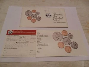 1992 Mint Set Envelope ONLY *NO COINS* **FREE SHIPPING** - Picture 1 of 3