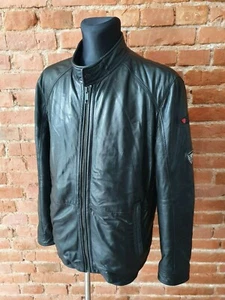 Strellson Men's Genuine Leather Jacket Black Size XXL  - Picture 1 of 8