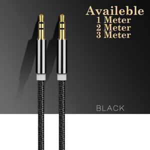 Stereo Auxiliary Mini Jack Male Car Lead AUX Audio Cable Gold Plated 3.5mm UK