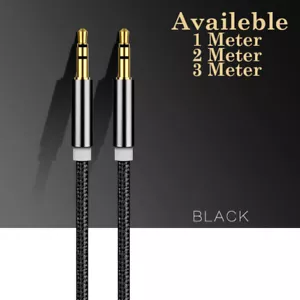 Stereo Auxiliary Mini Jack Male Car Lead AUX Audio Cable Gold Plated 3.5mm UK - Picture 1 of 10