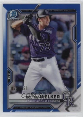 2021 Bowman Chrome Prospects Blue Refractor /150 Colton Welker #BCP-15 - Image 1 of 2