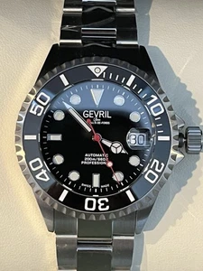 Gevril Wall Street “Submariner” 4760b. Swiss Automatic Watch 39mm. - Picture 1 of 8