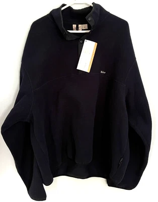 Pullover Woolrich Para Hombres 2XL Azul Marino Polartec Vellón Medio Presión Exterior Cálido Nuevo con Etiquetas Foto 1 de 4